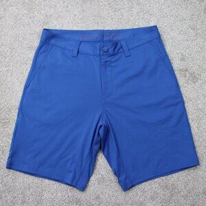Rhone 9" Commuter Shorts Mens 30 Blue Golf Flat Front Polyester Athleisure